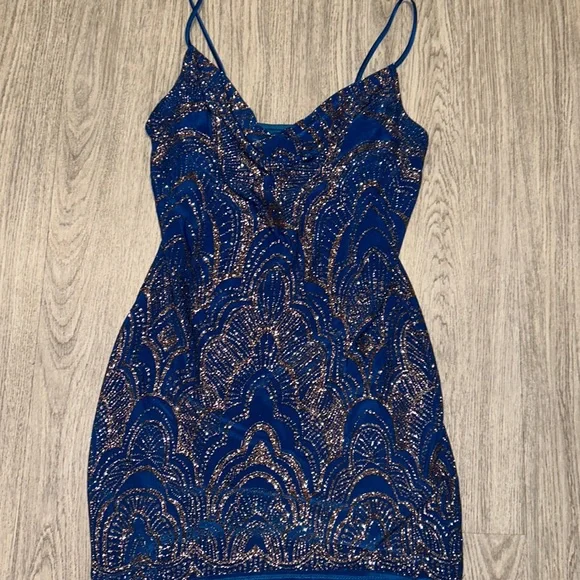 Jump | Dresses | Jump Apparel Blue Gold Glitter Mini Bodycon Dress | Poshmark Jump | Dresses | Jump Apparel Blue Gold Glitter Mini Bodycon Dress | Poshmark